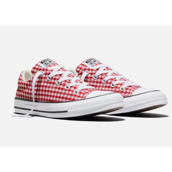 Converse Shoes - Converse CTAS Street Oxfords Low Tops Gingham Size 9 Red White NWT